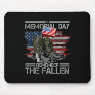 Memorial Day Remember The Fallen Veteran Military  Mouse Mat