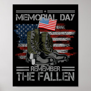 Memorial Day Remember The Fallen Veteran Military Poster