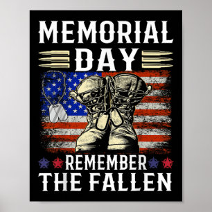 Memorial Day Remember The Fallen Veteran Military  Poster