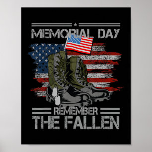 Memorial Day Remember The Fallen Veteran Military Poster