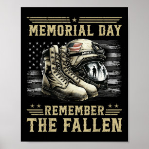 Memorial Day Remember The Fallen Veteran Military  Poster