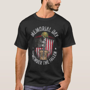 Memorial Day Remember The Fallen Veterans Day Vete T-Shirt
