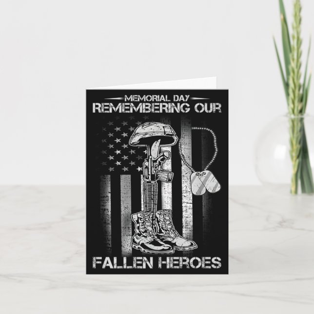 Memorial Day Remembering Fallen Heroes American Card (Front)