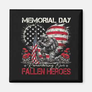 Memorial Day Remembering Fallen Heroes Flag Magnet