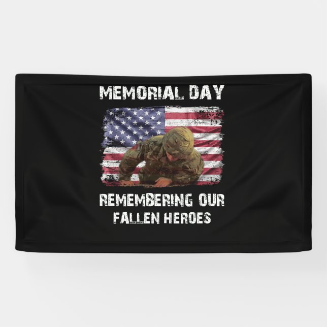 Memorial Day Remembering our Fallen Heroes Banner (Horizontal)