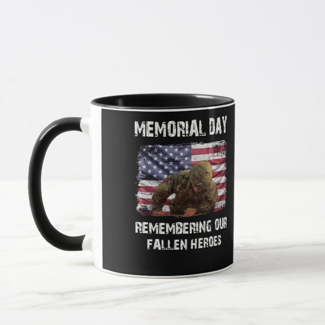 Memorial Day Remembering our Fallen Heroes Mug (Left)