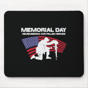 Memorial Day Remembering Our Fallen Heroes US Flag Mouse Mat