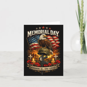 Memorial Day Shirt Honouring Who Served Patriotic Card