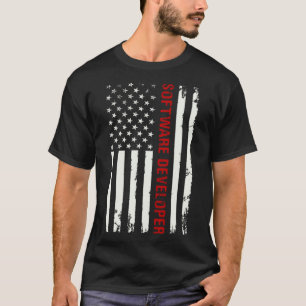 Memorial Day software developer patriotic usa flag T-Shirt