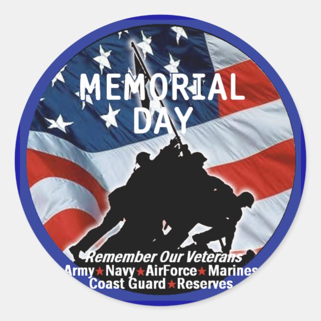 MEMORIAL DAY Sticker (Front)