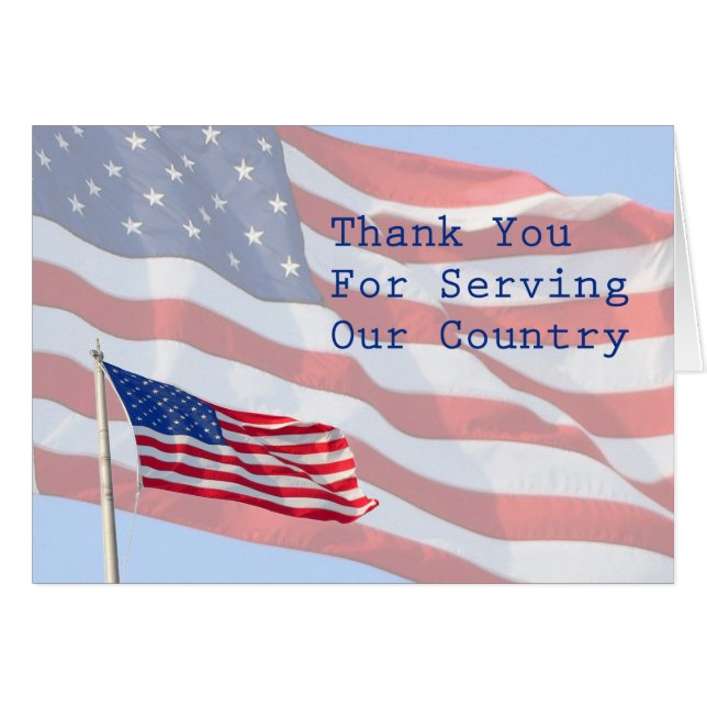 Memorial Day Thank You Card (Front Horizontal)