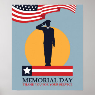 Memorial Day, Thank You for your Service Poster