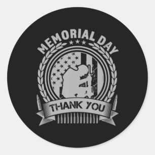 Memorial Day Thank You Honouring Those Who Served  Classic Round Sticker