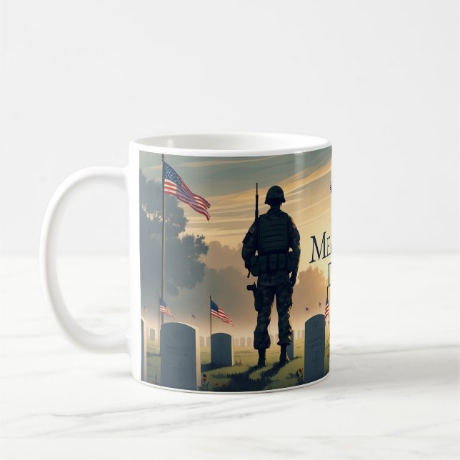 Memorial Day Tribute Artwork – Honouring American Coffee Mug (Left)