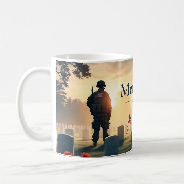 Memorial Day Tribute Artwork – Honouring American Coffee Mug (Left)
