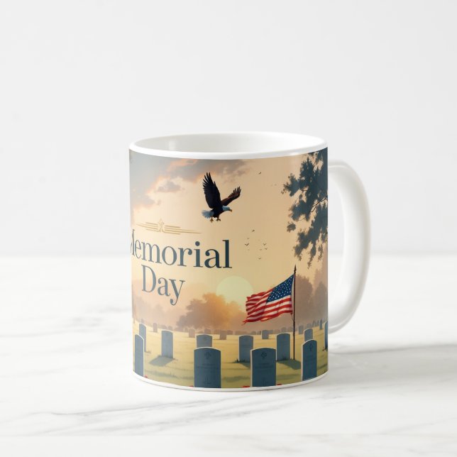 Memorial Day Tribute Artwork – Honouring Americans Coffee Mug (Front Right)