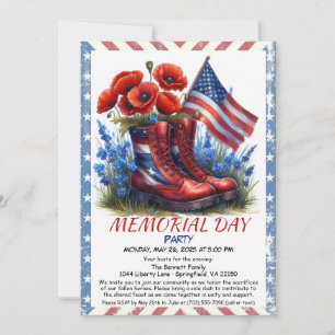 Memorial Day Tribute Party Invitation