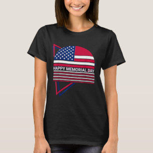 Memorial Day USA Flag Patriotic Happy Memorial Day T-Shirt
