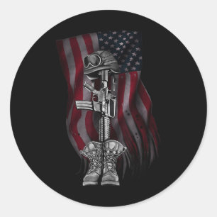 Memorial Day We Will Never Forget Classic Round Sticker