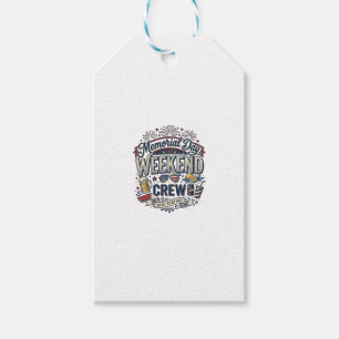 Memorial Day Weekend Crew Vintage Patriotic Shirt_ Gift Tags
