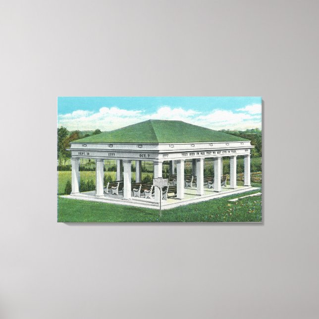 Memorial Entrance at Battlefield Cemetery View Canvas Print (Front)