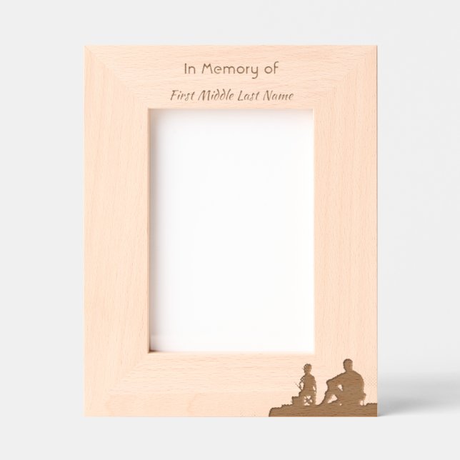  Memorial Father Son Fishing Fisherman Etched Frames (Front)