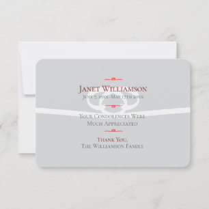 Memorial Flat Thank You Card