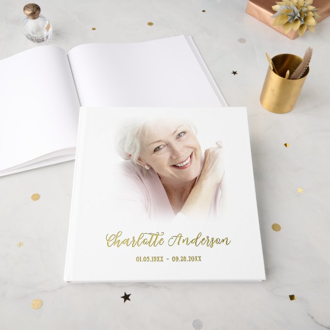 Memorial Foil Guestbook (Front Open)
