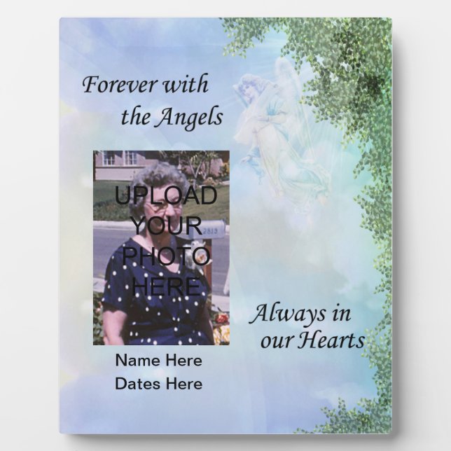 Memorial Forever with the Angels Plaque- Customise Plaque (Front)