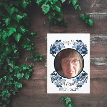 Memorial Forget Me Not Floral Photo Program