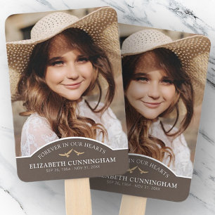 Memorial Funeral Classic Custom Photo Remembrance Hand Fan