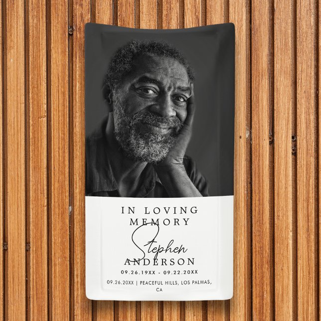 Memorial/Funeral In Loving Memory Photo Modern  Banner (Creator Uploaded)