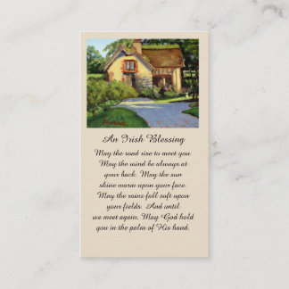 Memorial Funeral Irish Blessing Prayer Card