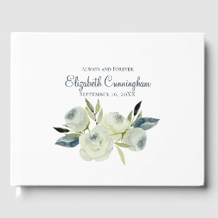 Memorial Funeral Modern Watercolor Floral Guest Book