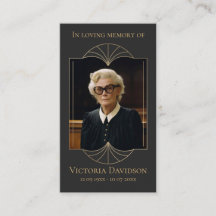 Memorial Funeral Photo Prayer Golden Elegant Frame