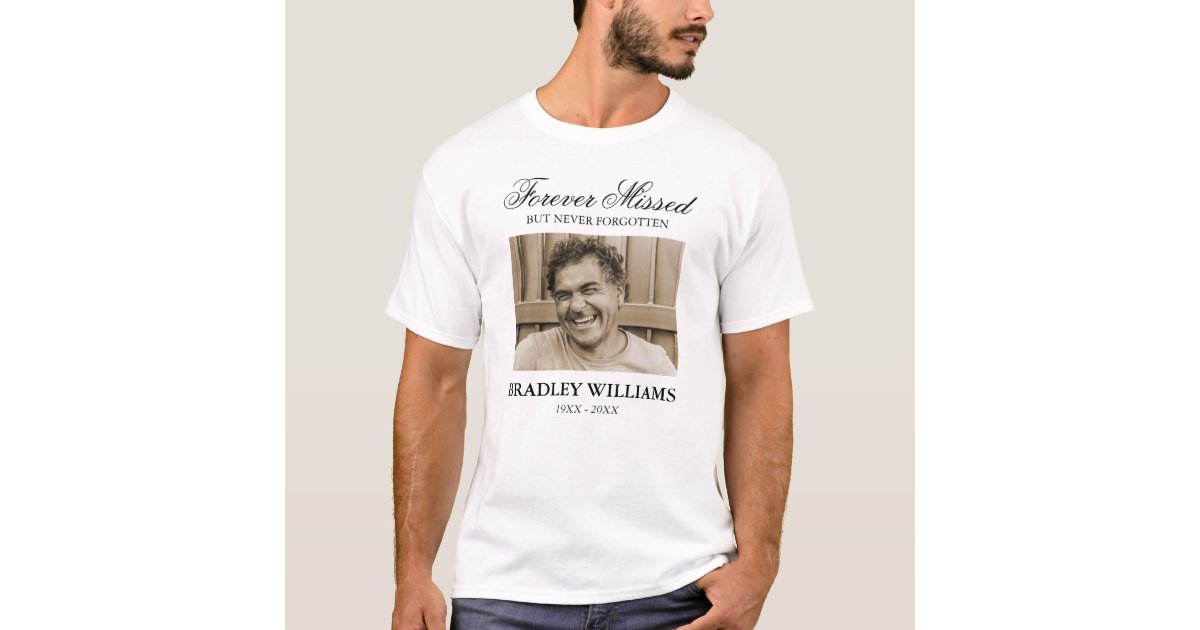 Memorial Funeral Photo Remembrance T-Shirt | Zazzle.co.uk