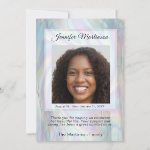 Memorial Funeral Photo  Thank You Card