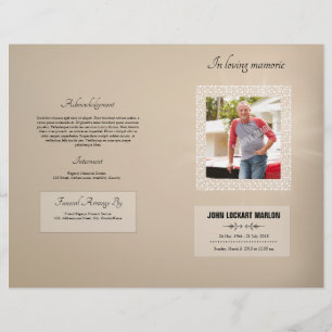 Memorial Funeral Program Template