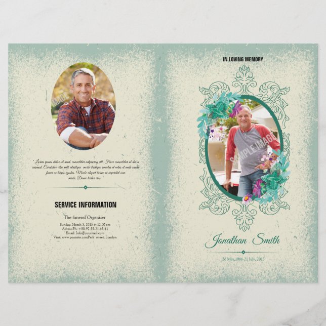 Memorial Funeral Program Template (Front)