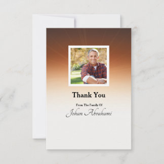 Memorial Funeral Thank You Card