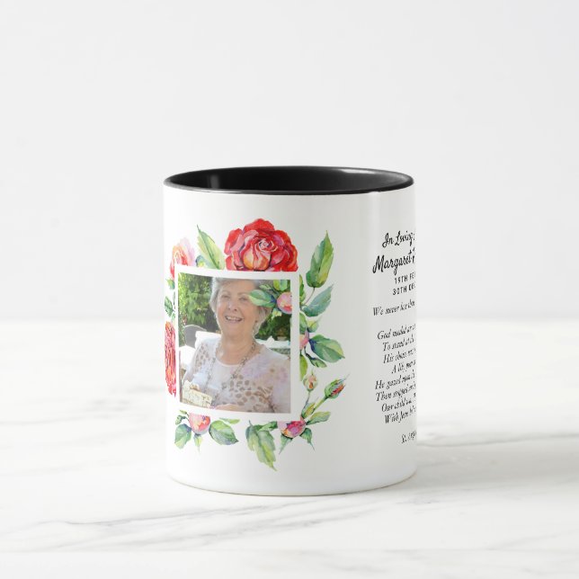 Memorial Gift For Loss of Mother PHOTO Bereavement Mug (Center)