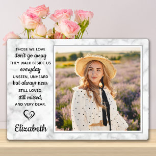 Memorial Gift Sympathy Quote Photo Memorial Plaque