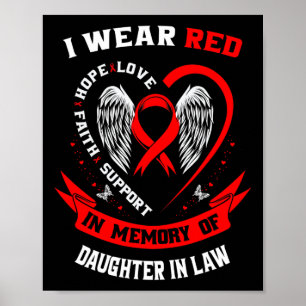 Memorial Gifts For Loss Of Daughter In Law Heart D Poster