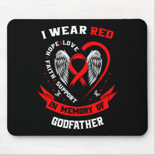 Memorial Gifts For Loss Of Godfather Heart Disease Mouse Mat