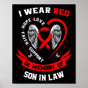 Memorial Gifts For Loss Of Son In Law Heart Diseas Poster