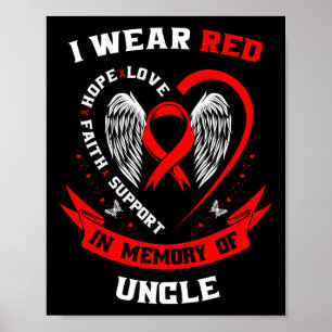 Memorial Gifts For Loss Of Uncle Heart Disease Awa Poster