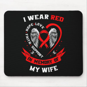 Memorial Gifts For Loss Of Wife Heart Disease Awar Mouse Mat