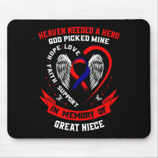 Memorial Gifts Loss Great Niece Heart Disease Awar Mouse Mat