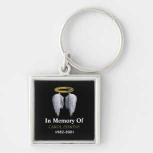 Memorial Halo & Angel Wings Key Ring
