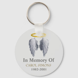 Memorial Halo & Angel Wings Key Ring